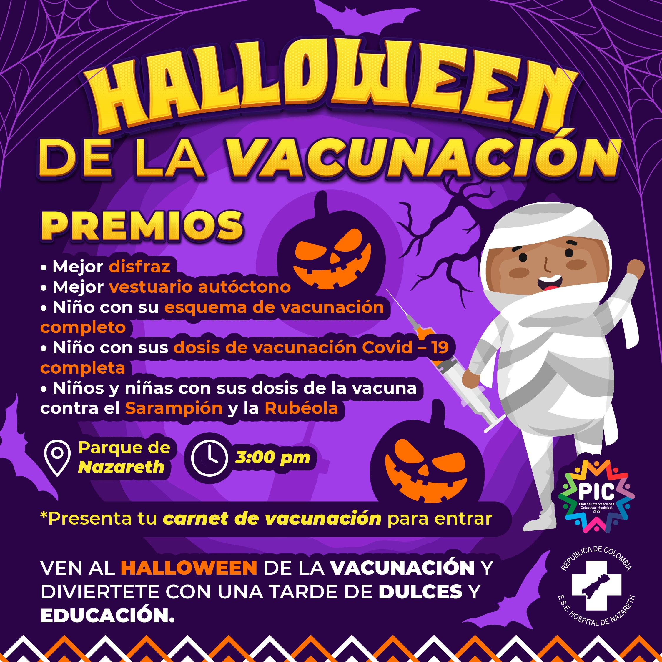 En este momento estás viendo ¡Llega el día del Halloween de la Vacunacón!
